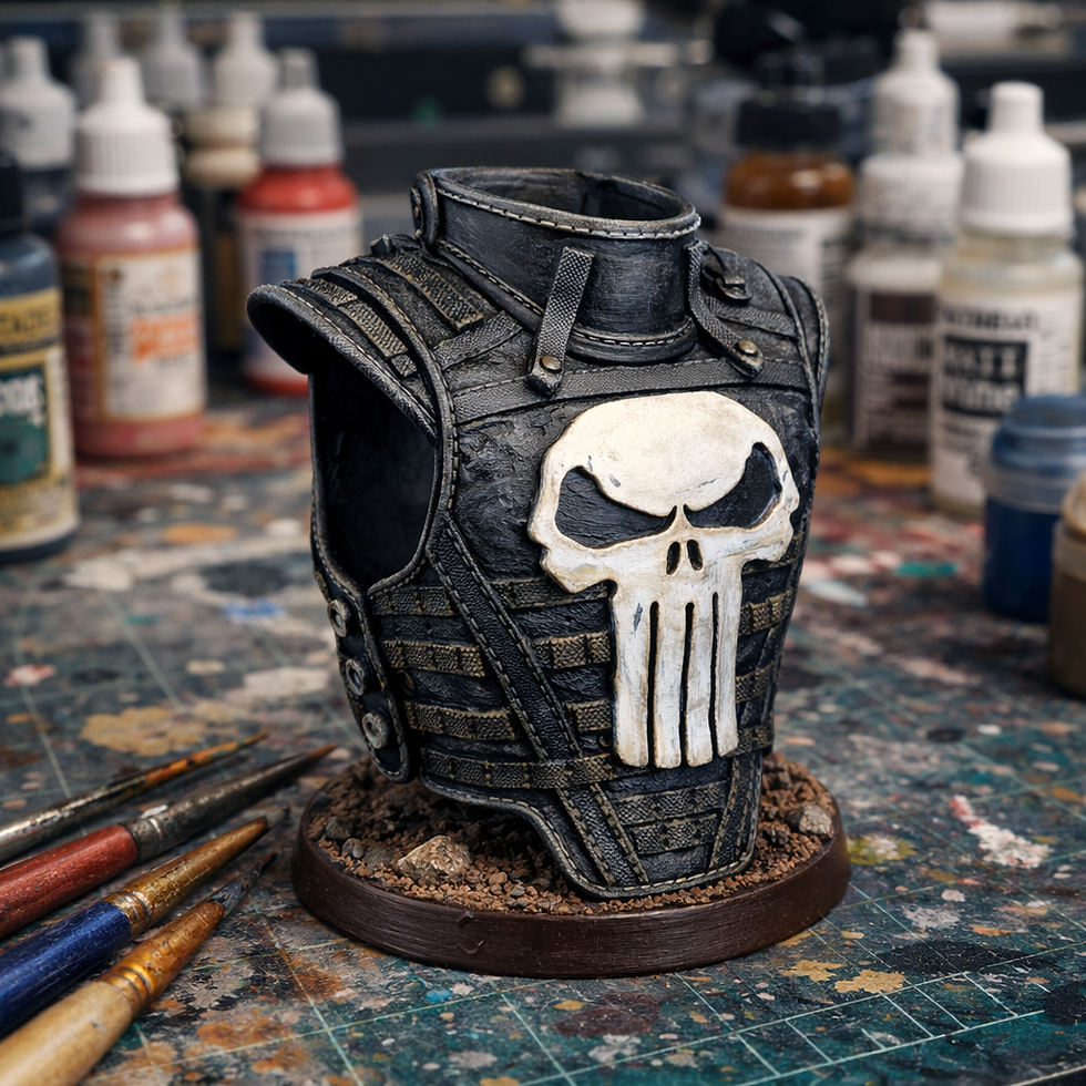 Thumbnail: 1/10 Scale  Chest Armor [Unpainted]: Punisher (2008 Warzone)