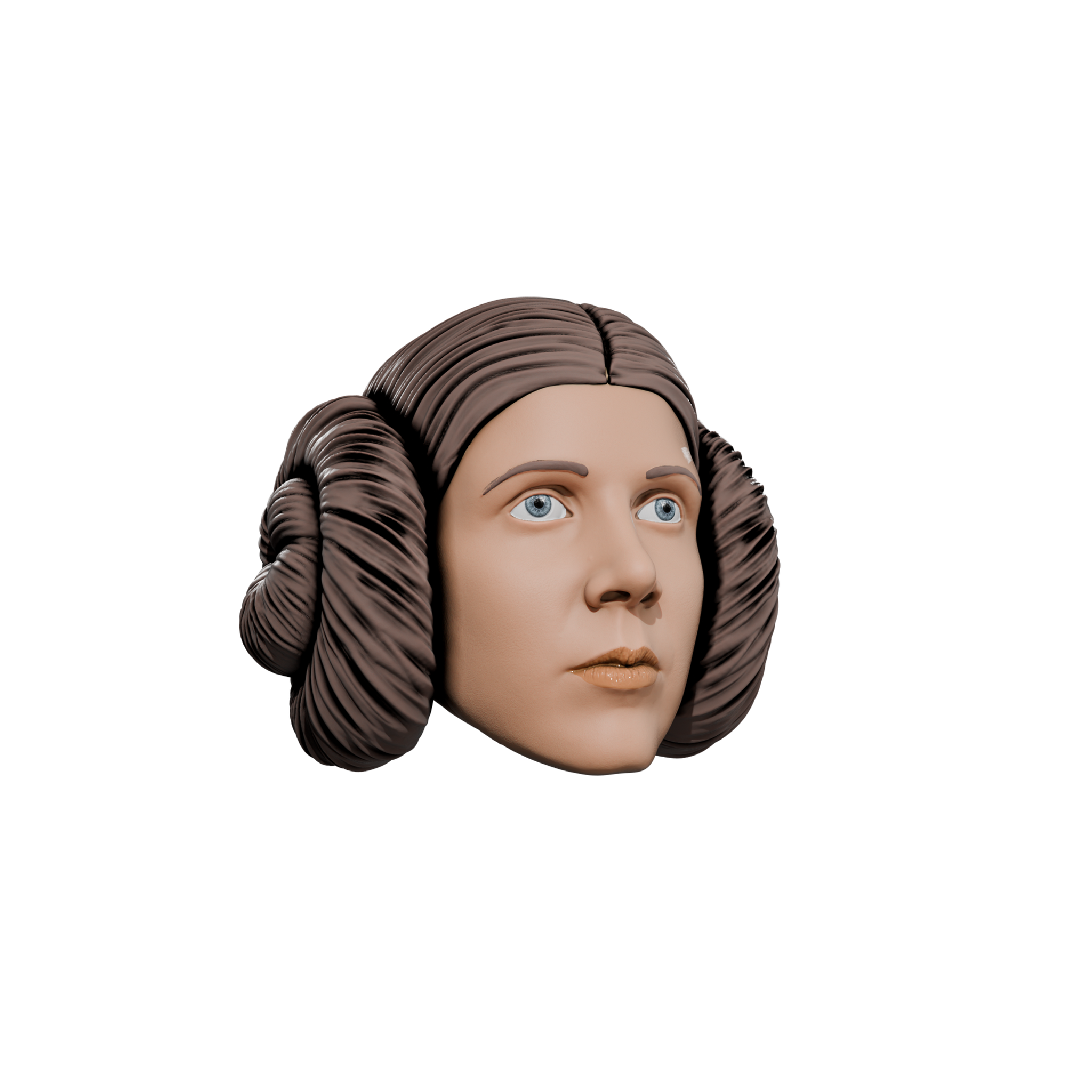 1/10 Scale Head [Unpainted]: Star Princess (Carrie Fisher-Leia New Hope)