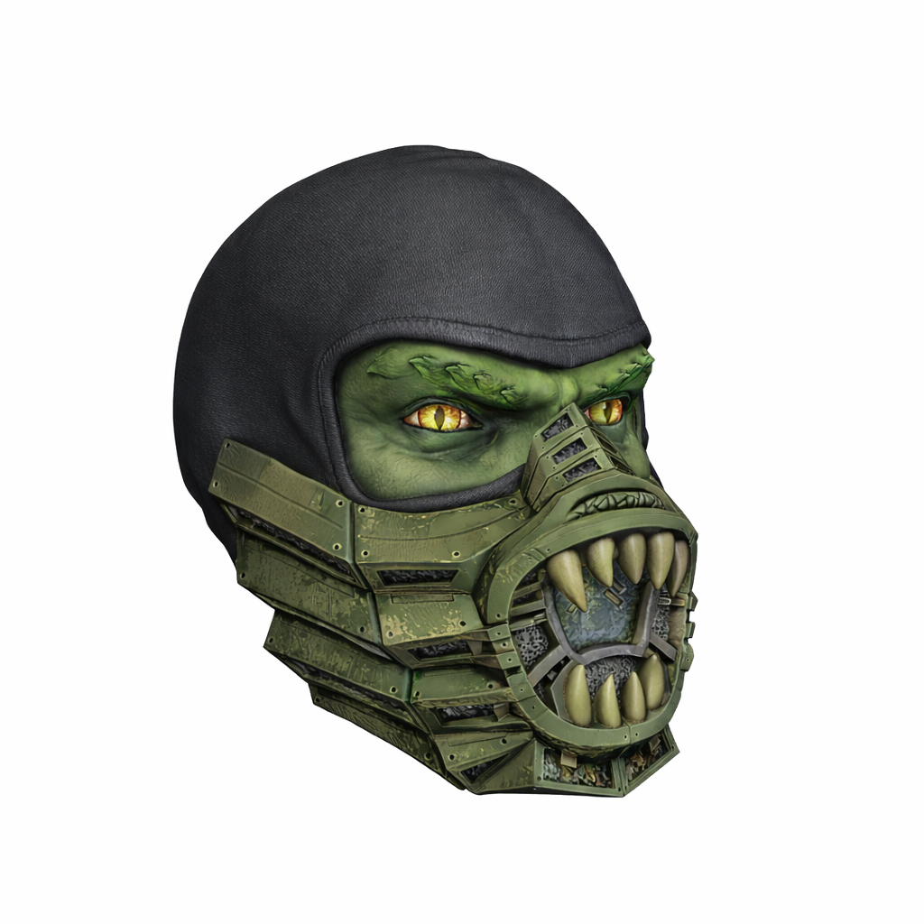 1:18 to 1:6 Scale Head [Unpainted]: Reptile (Read Description)
