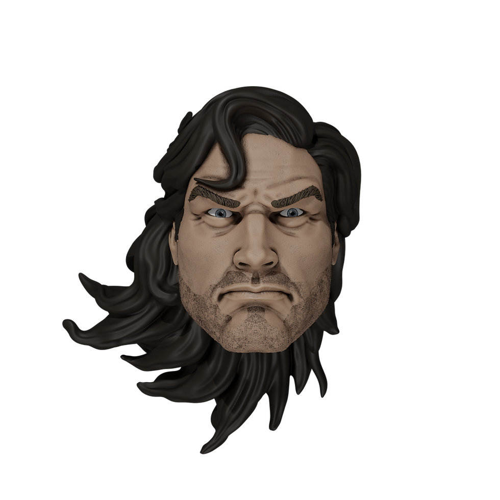 Thumbnail: 1/6 Scale Head [Unpainted]: Super Steel Man (Recovery-S)