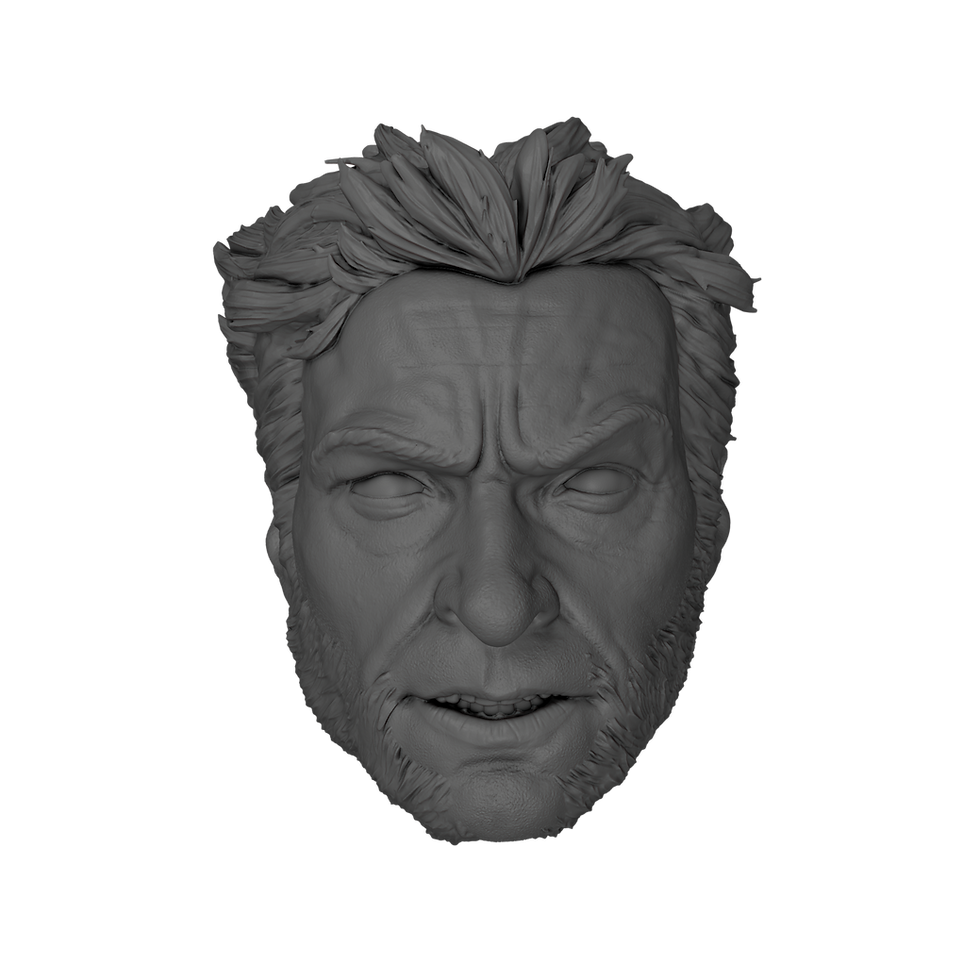 Thumbnail: 1:18 to 1:6 Scale Head [Unpainted]: Wolverine (Origins)