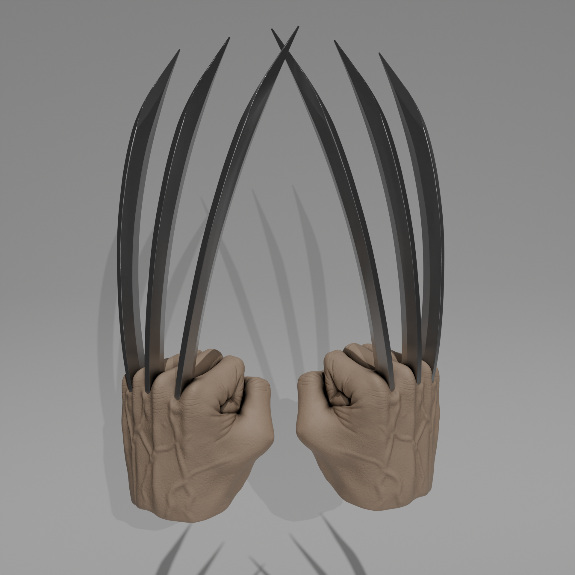Unpainted Action Figure Hands: Wolverine (x4 Adamantium Claw)