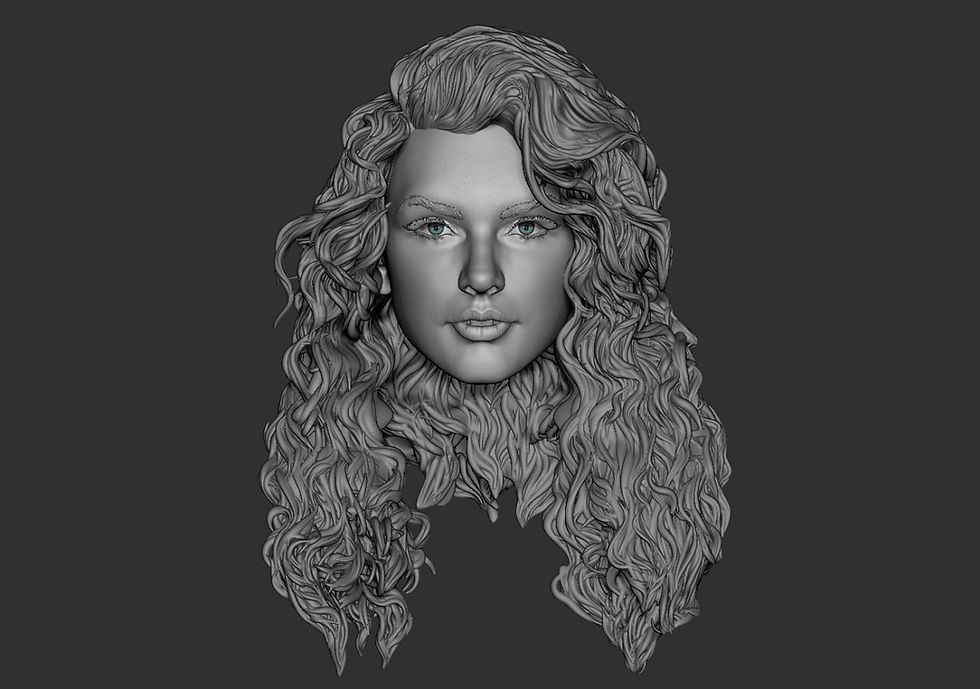 Thumbnail: 1/10 Scale Head [Unpainted]: Pop & Country (Taylor Swift)
