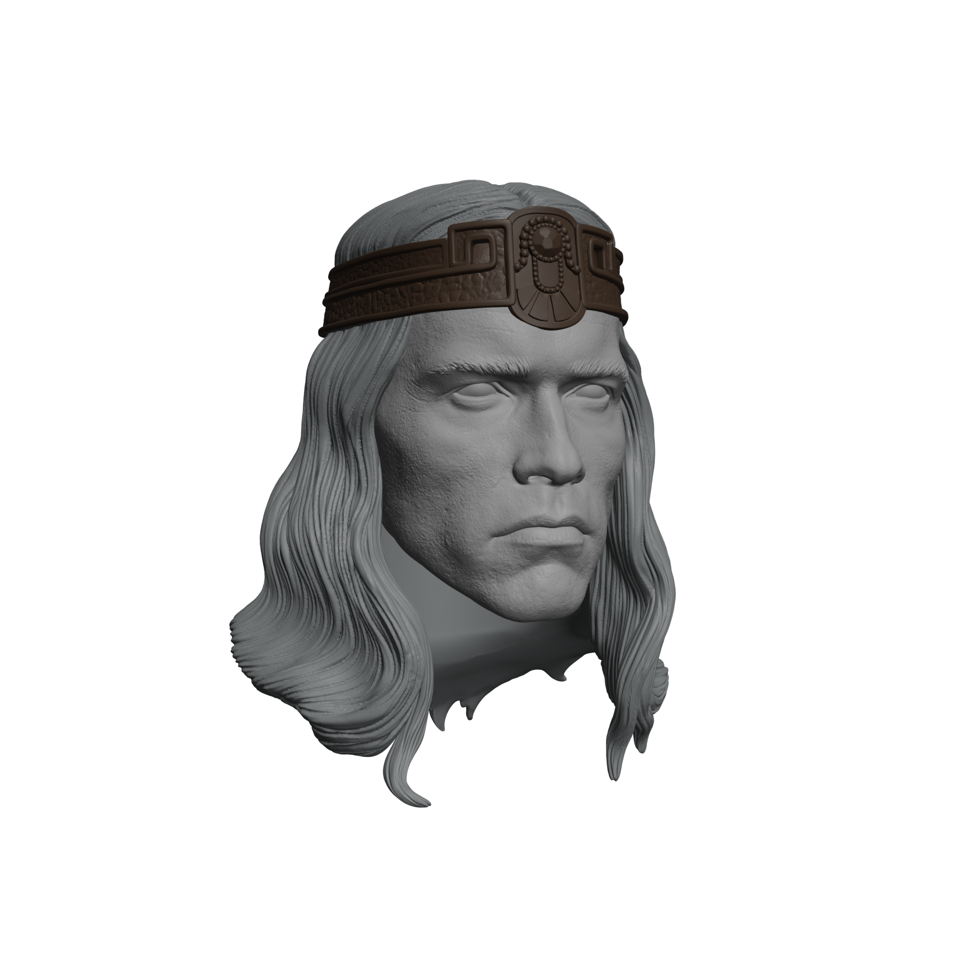 1/6 Scale Head [Unpainted]: Conan the Destroyer
