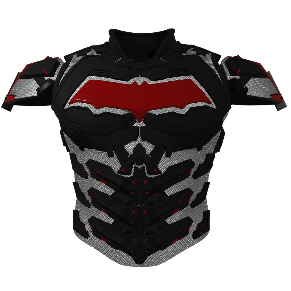Thumbnail: 1/10 Scale Action Figure Chest Armor: Red Samurai (Red Hood)