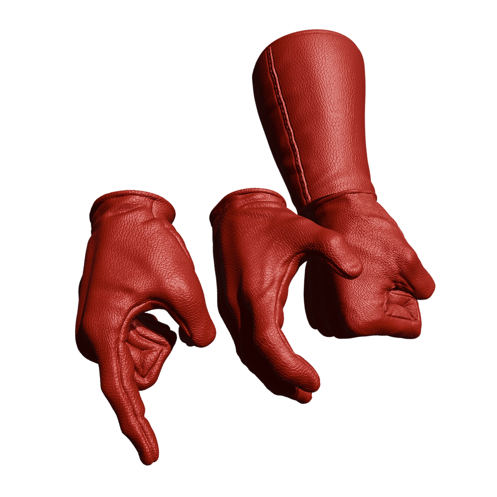 Thumbnail: 1/6 Scale Action Figure Wrists: Invincible (Gloved Leather)