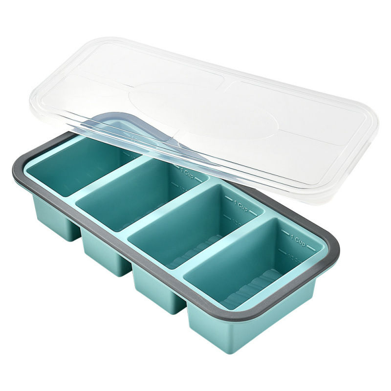 Thumbnail: Large Silicone Ice Cream Mould with Lid – 2/3/4 Cavity BPA-Free Freezer Tray