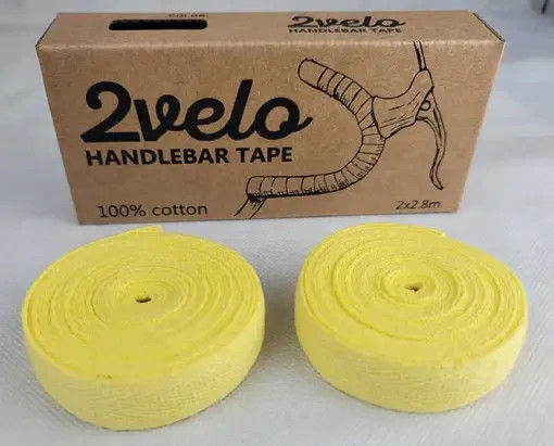 2Velo TOP COTTON Vintage HANDLEBAR TAPE Lemon Yellow
