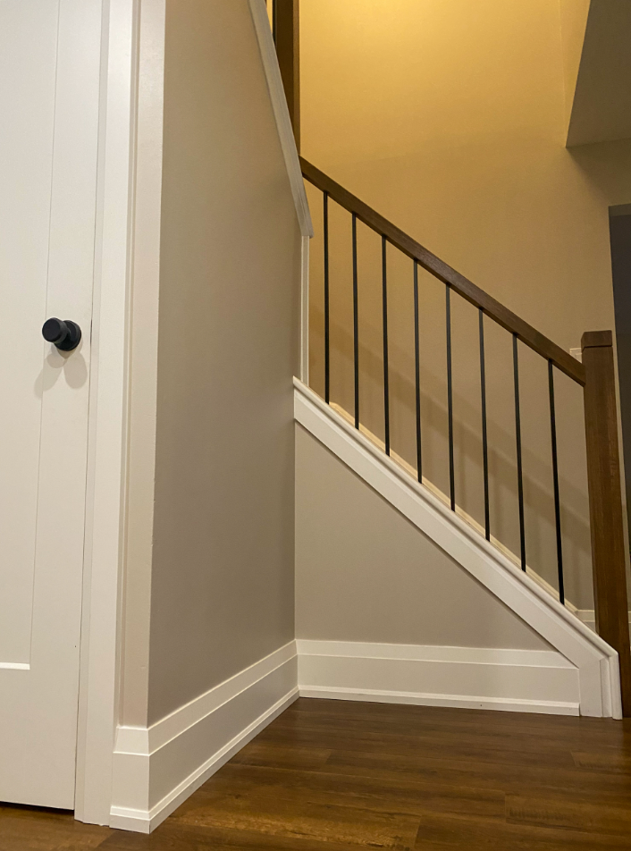 New Flooring & Baseboards throughout house, as well as Stair Treads, Risers and Railings