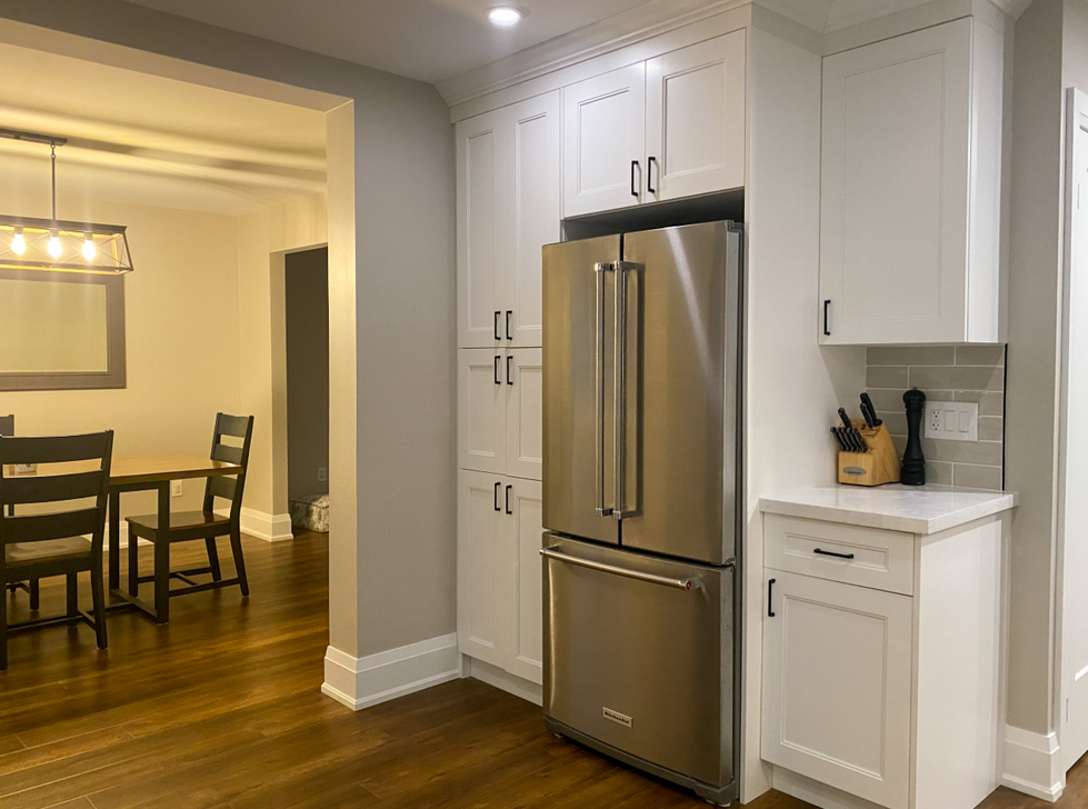 Opened Walls on all sides of Kitchen