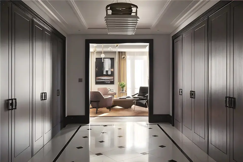 chelsea barracks corridor featuring a rohtko style abstract contemporary painting