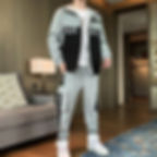 Thumbnail: Fashion Men Clothing Jogging Suit Casual Tracksuit 2 Pcs Set Jackets and Pants