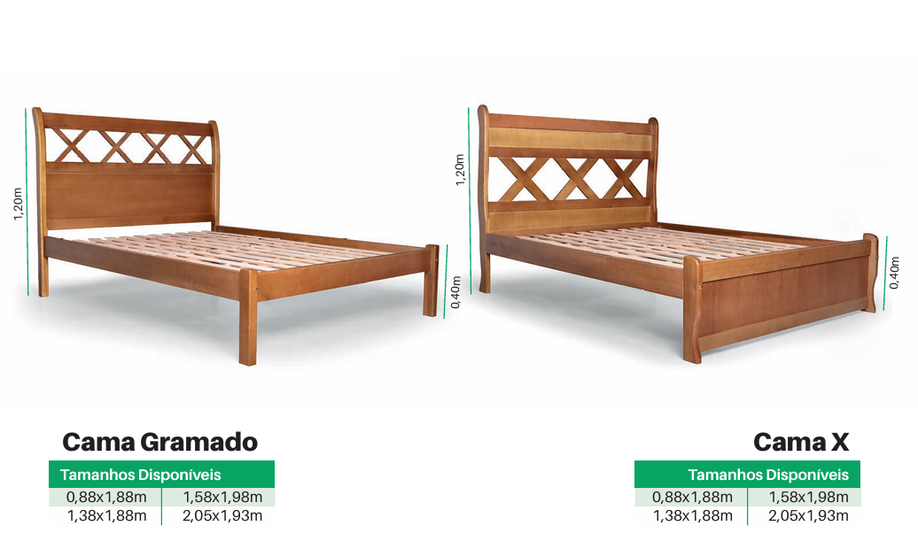 Cama Gramado e Cama X