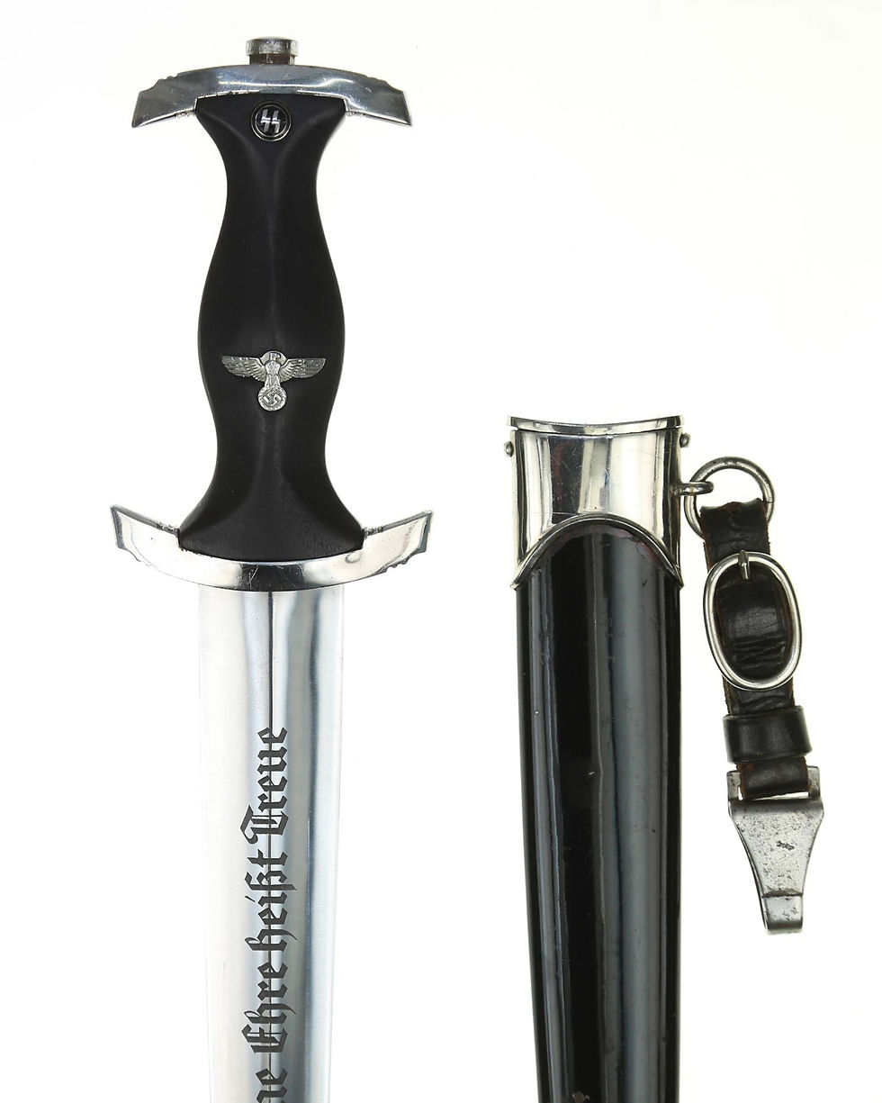 Thumbnail: SS Man's Dagger [Late Model] with Hanger by RZM 1196/38 SS (Ed. Wüsthof)