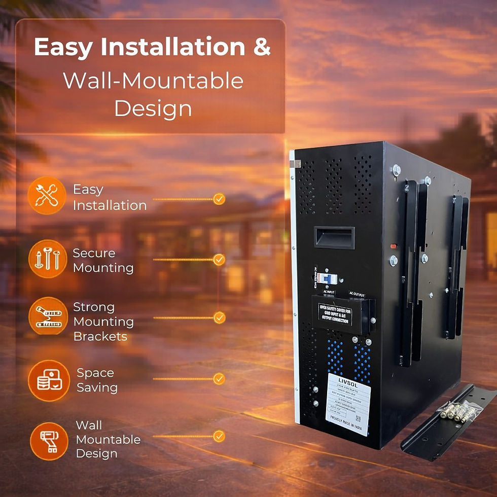 Thumbnail: Smart Solar 2 KVA Solar Inverter with Inbuilt 2560W LFP