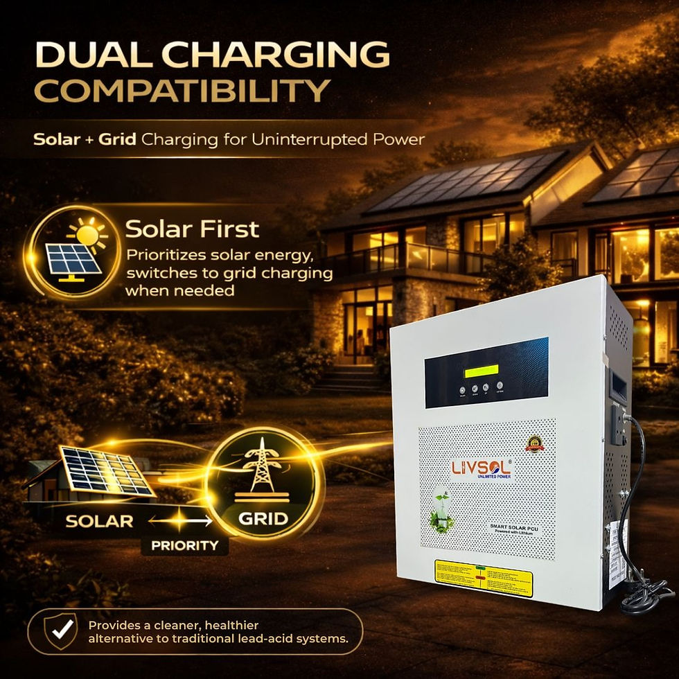 Thumbnail: Smart Solar 1 KVA 12.8V Inverter with 100 Ah LIFEPO4 Battery