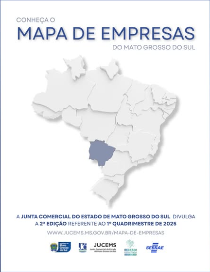 Jucems divulga a segunda edição do Mapa de Empresas do Mato Grosso do Sul