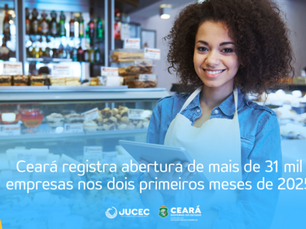 Ceará registra abertura de mais de 31 mil empresas nos dois primeiros meses de 2025