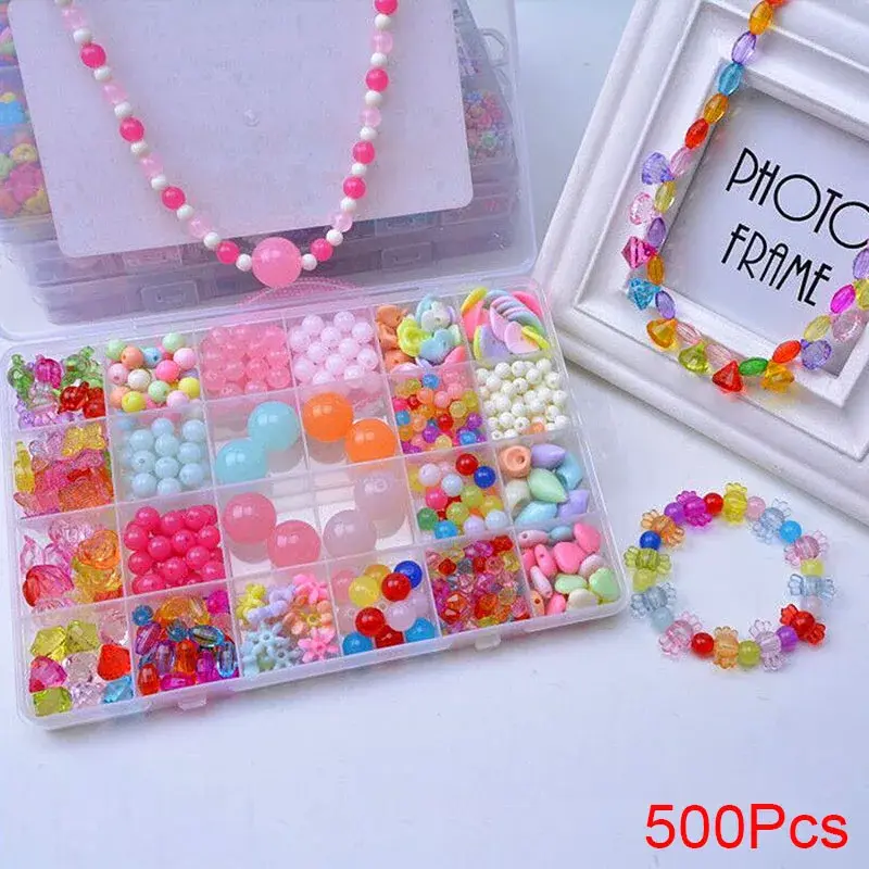 Miniatura: Juguete de cuentas hecho a mano DIY creativo de 24 cuadrículas para hacer joyas.