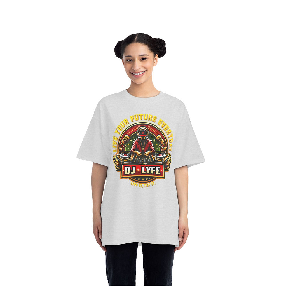 Thumbnail: DJ Lyfe Inspirational Short-Sleeve T-Shirt - Live Your Future Everyday