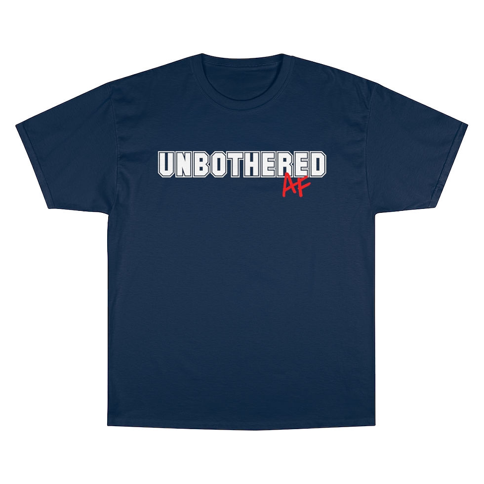 Thumbnail: Men's UnbotheredAF Collegiate Short Sleeve Tee Whitewall