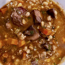 Beef, Farro, and Lentil Soup