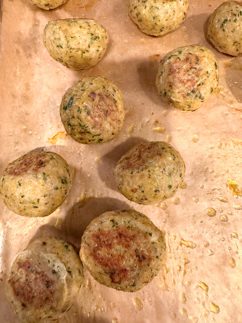 Baked chicken shawarma meatballs
