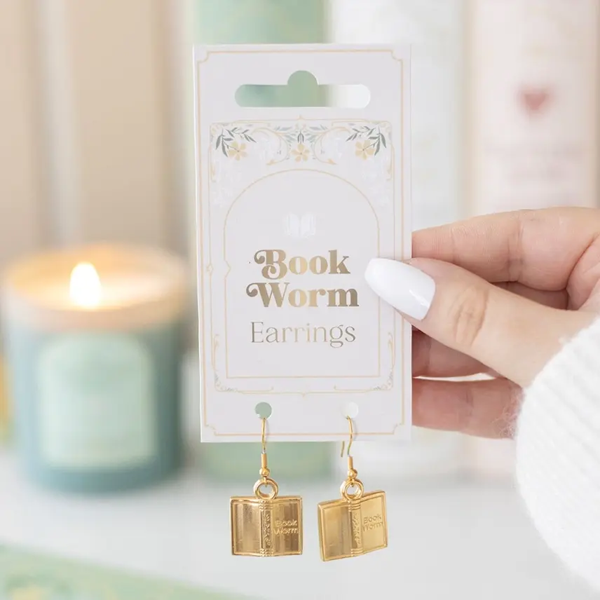 Tiny Tome Bookworm Earrings EXCLUSIVE