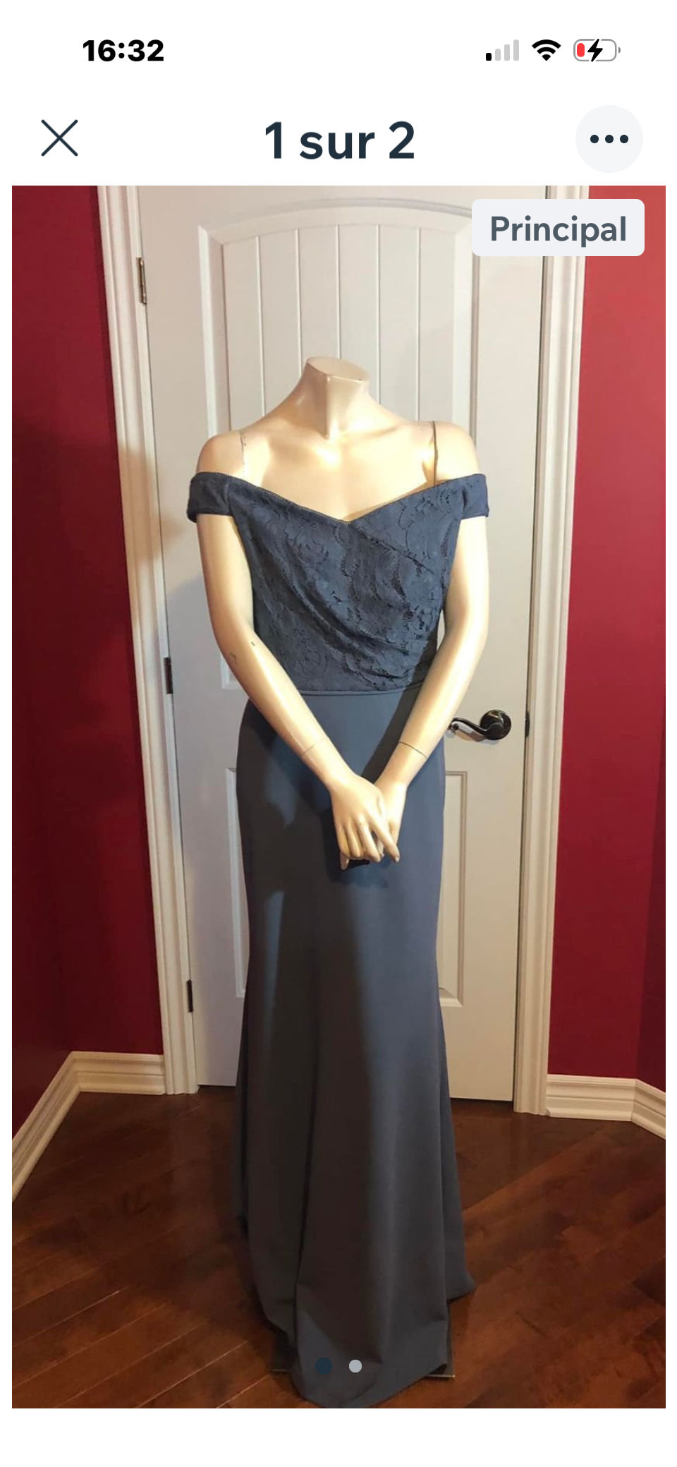 Thumbnail: Adrianna Papell dress - Large 14 - Blue