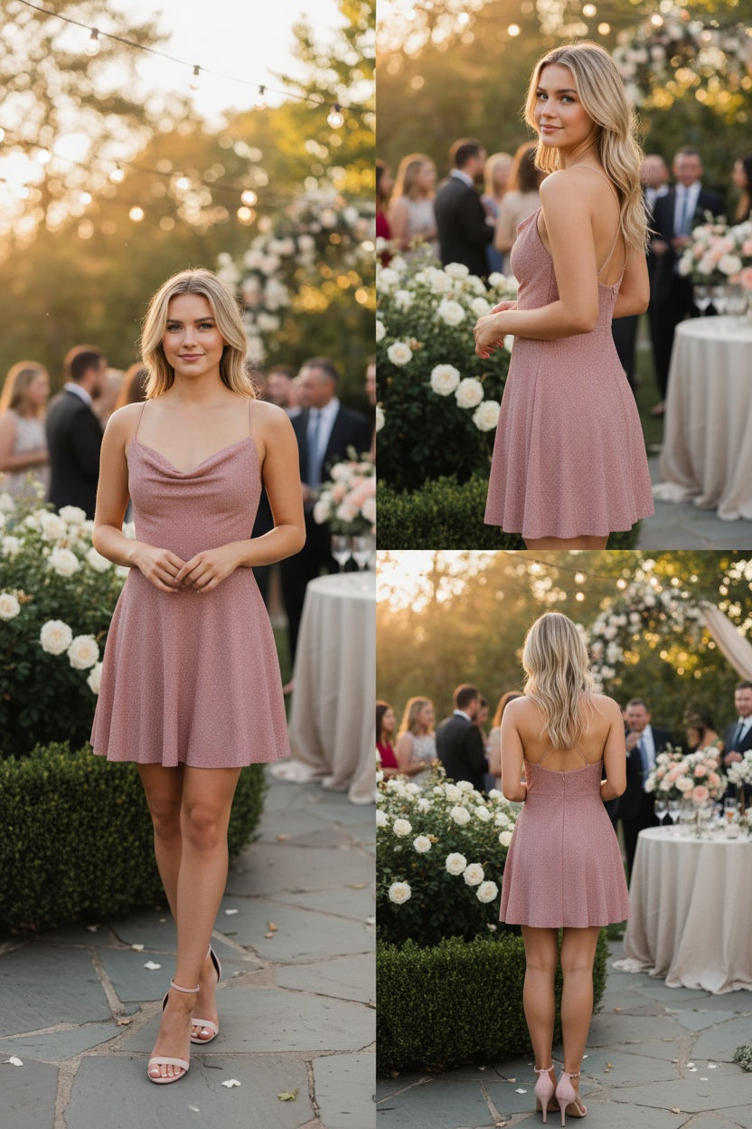 B. Darlin Dress - Small 3/4 - Blush