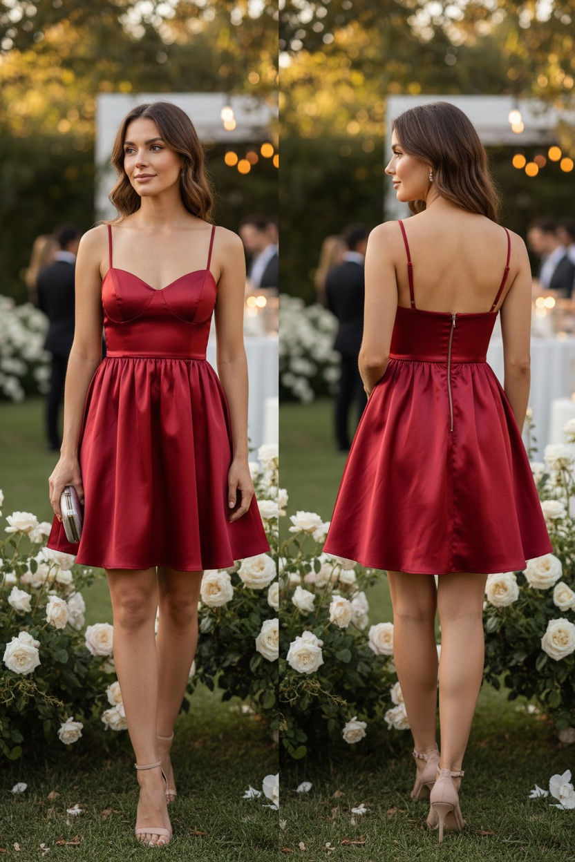 Robe B. Darlin - x-small / small 3/4 - rubis rouge