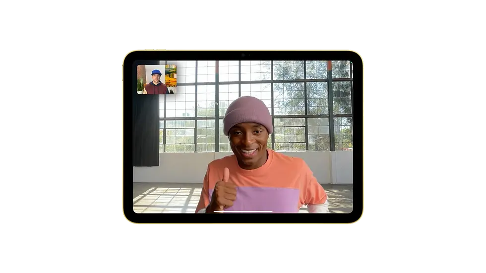 appel vidéo sur un iPad 11" 
