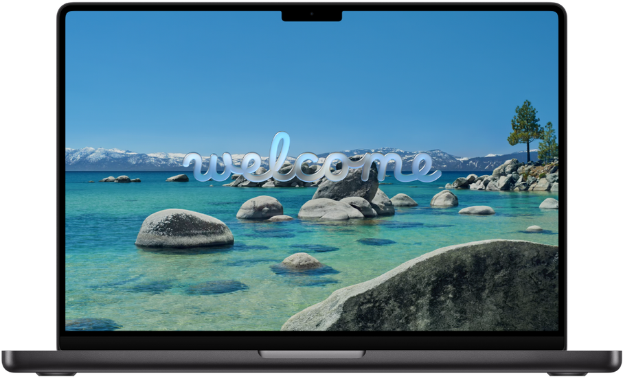 Ecran verrouillé d'un MacBook Pro.