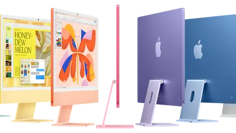 iMac, en vert, jaune, orange, rose, mauve, bleu et argent. Mageek Store Tunisie