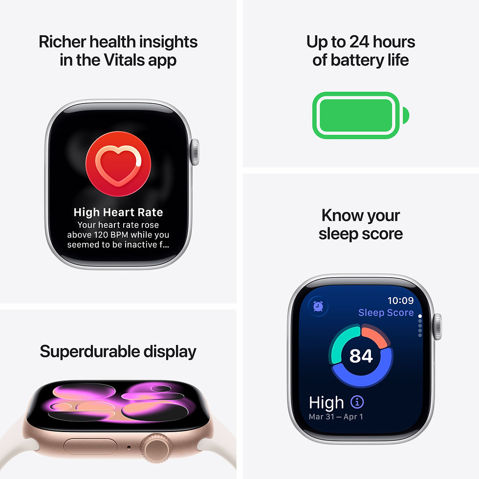 Miniature : Apple Watch Series 11 GPS 46mm Boitier Aluminium Argent Bracelet Sport Purple