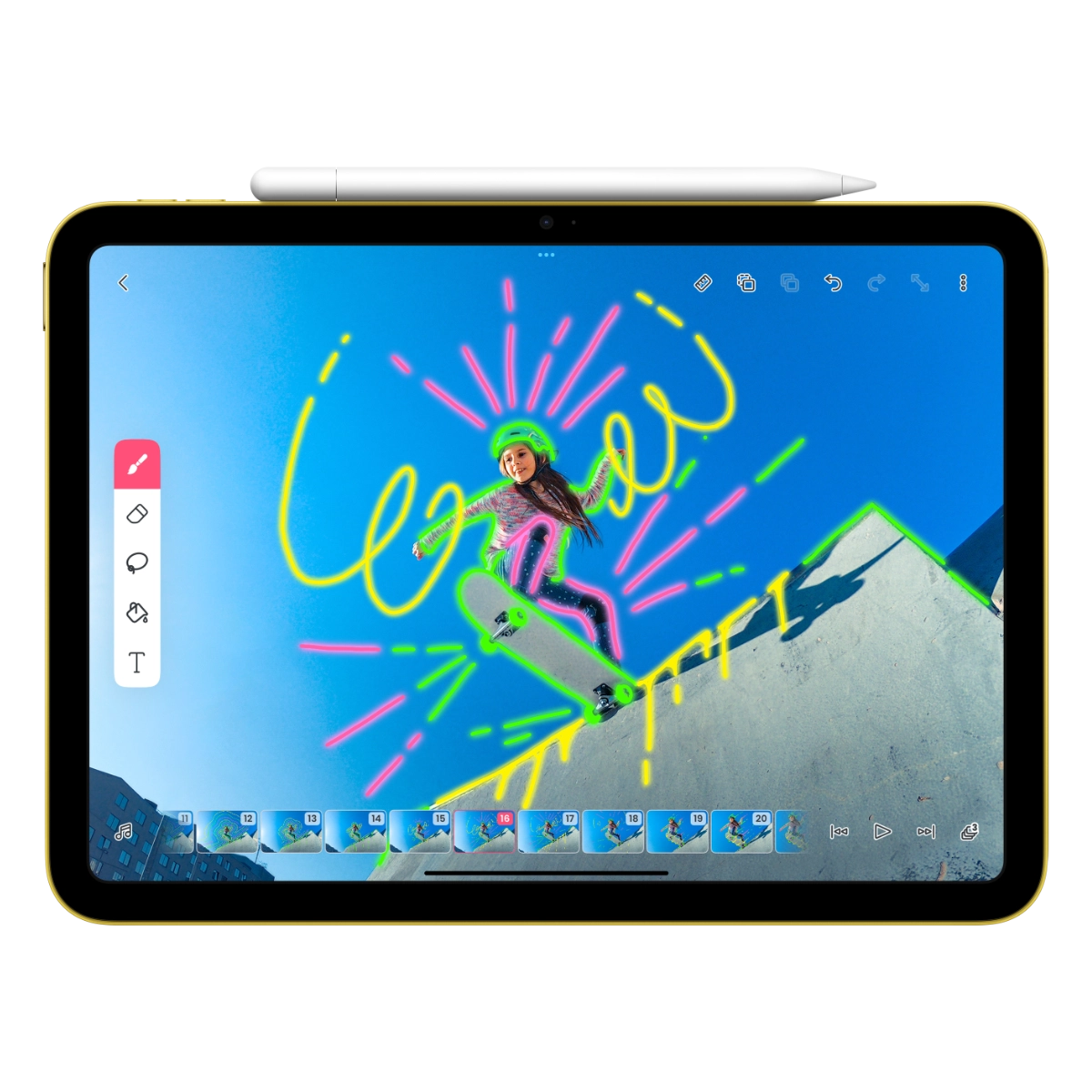 Apple Pencil USB-C avec iPad 11 A16.