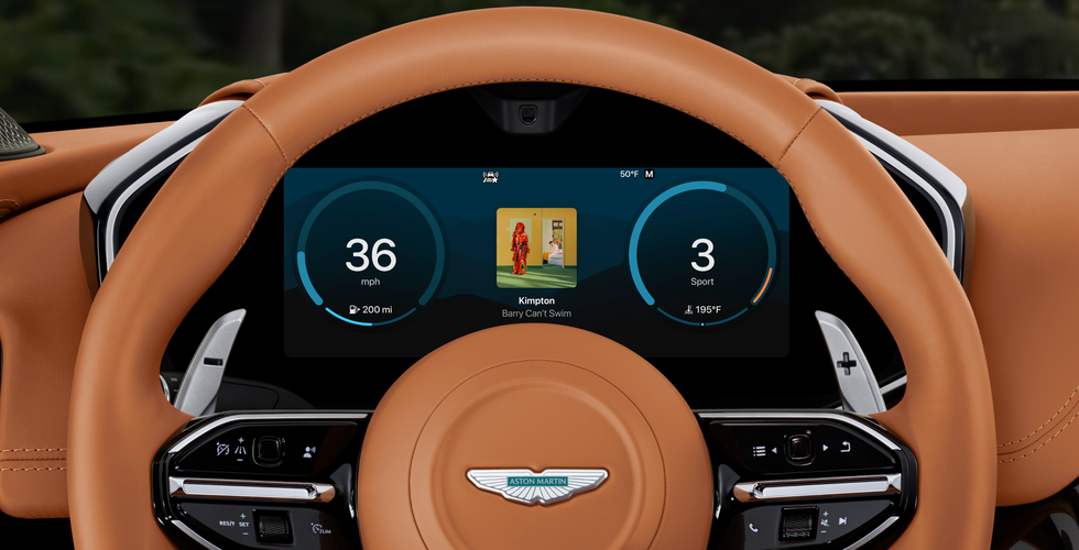 Gros plan sur la présentation personnalisable de CarPlay Ultra.
