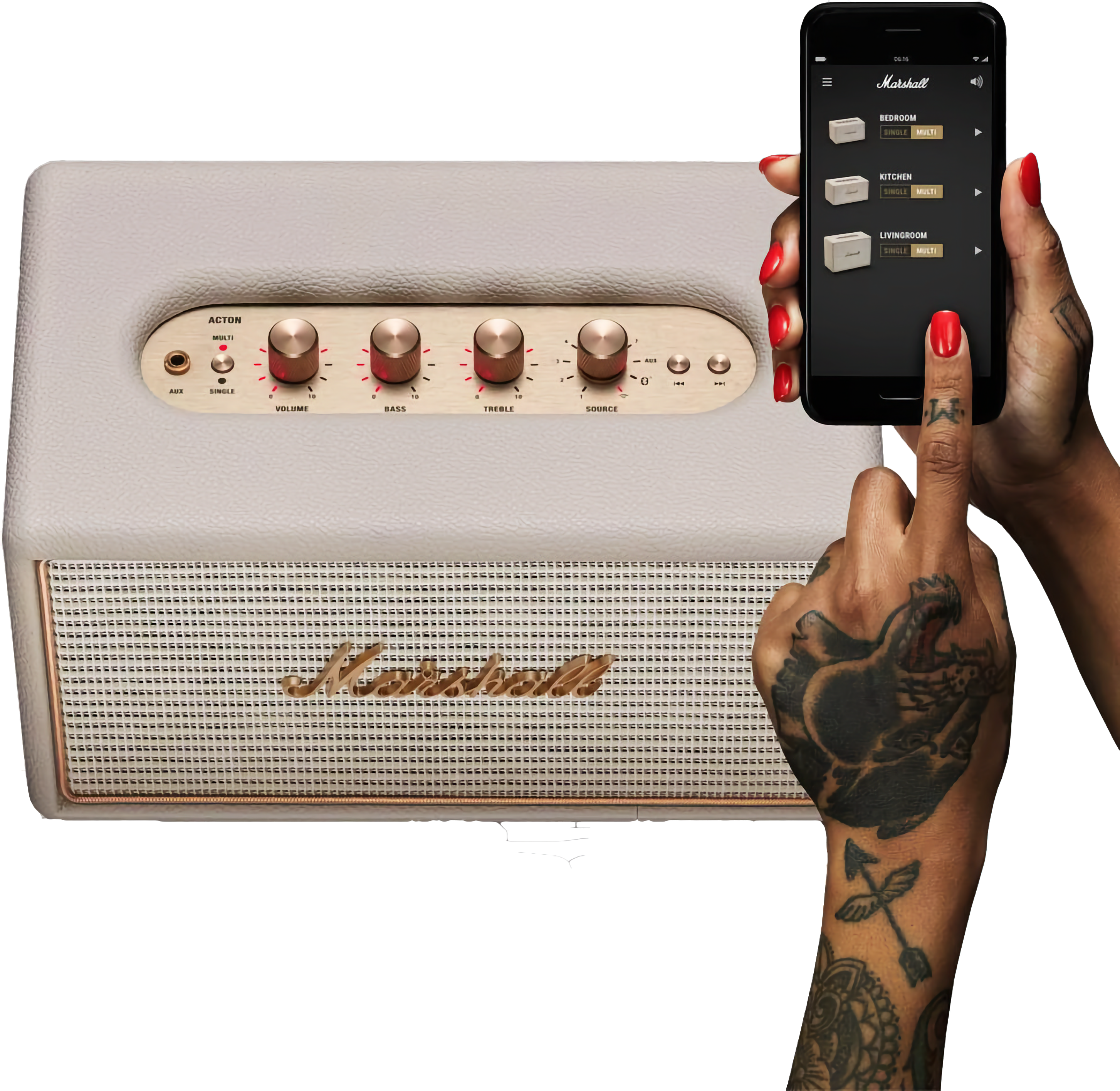 Marshall Acton en crème chez Mageek Store