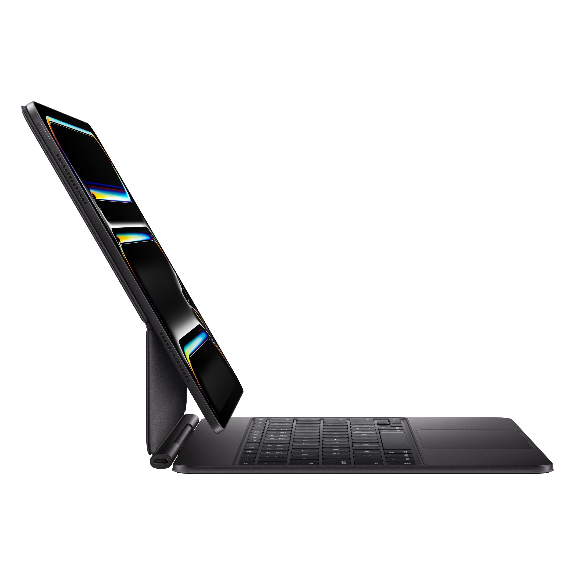 Magic Keyboard noir compatible iPad Pro vue latérale - Mageek Store - Apple Tunisie