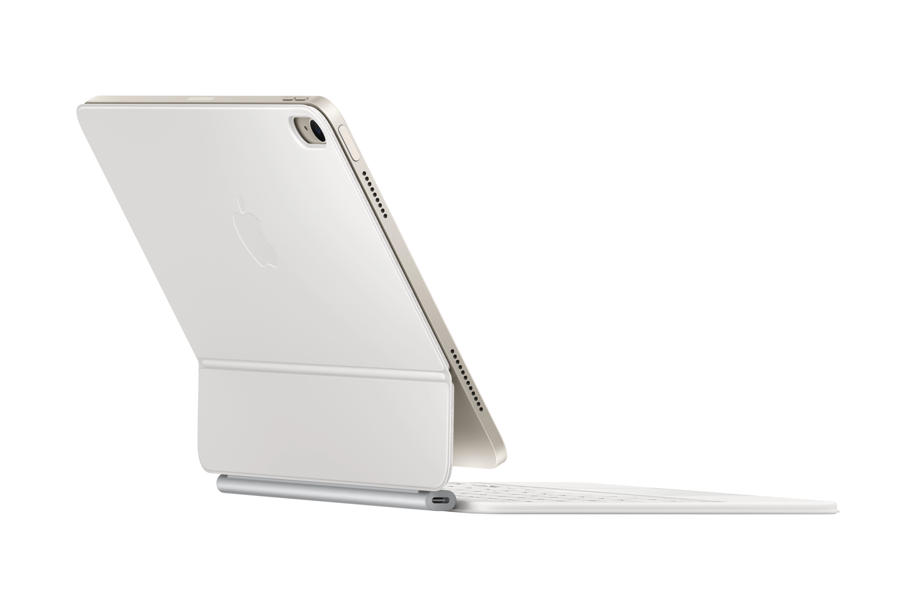 magic keyboard français blanc compatible ipad air m3 vue d'arrière