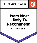 G2 Summer 2026 Users Most Likely to Recommend award badge recognizing HUB as a top-rated mid-market intranet software provider trusted by customers with a 95% satisfaction rating