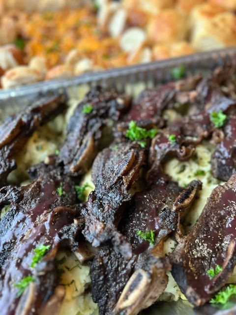 Beef short rib + mashed potatoes