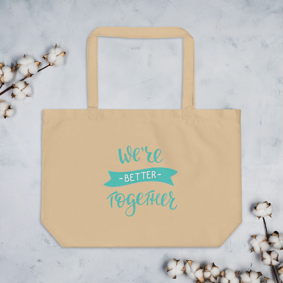 Thumbnail: Large double-sided organic tote bag