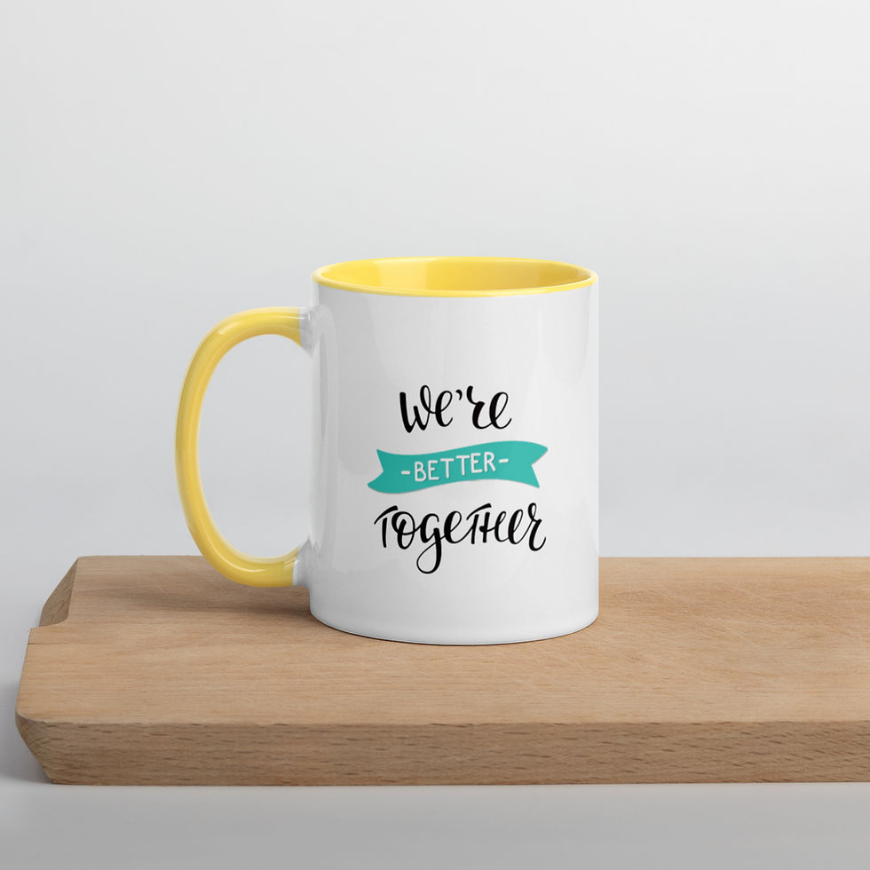 Thumbnail: Square Logo / Better Together - White Ceramic Mug with Color Inside