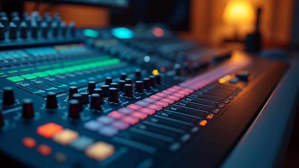 Close-up view of a digital audio workstation displaying Pro Tools interface
