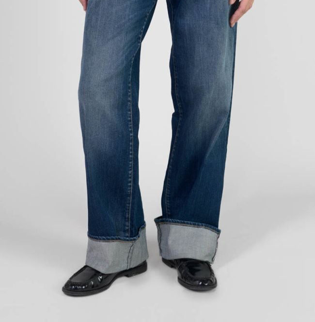 Miniature : LE TEMPS DES CERISES Jeans 400/28 regular loose Revers taille haute JF428REVW614