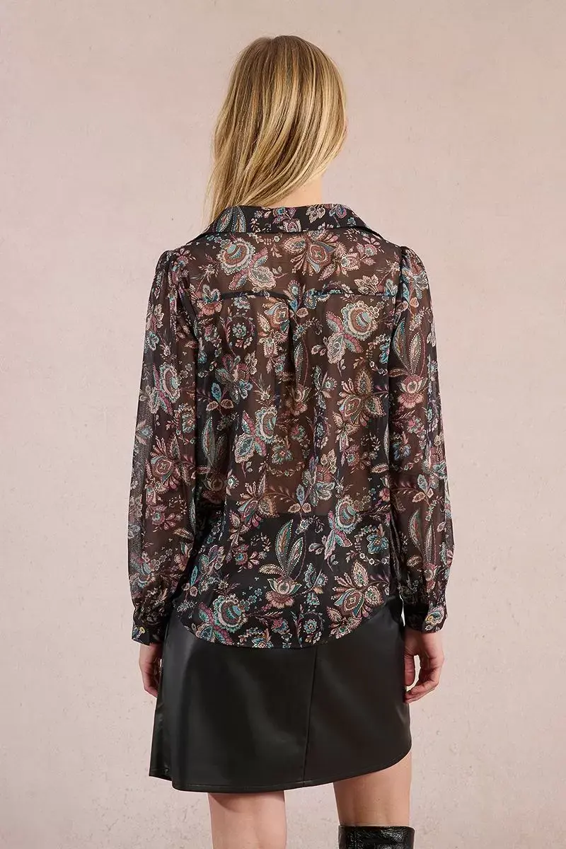 Miniature : MOLLY BRACKEN CHEMISIER IMPRIMÉ EN SEMI-TRANPARENCE  G901DN
