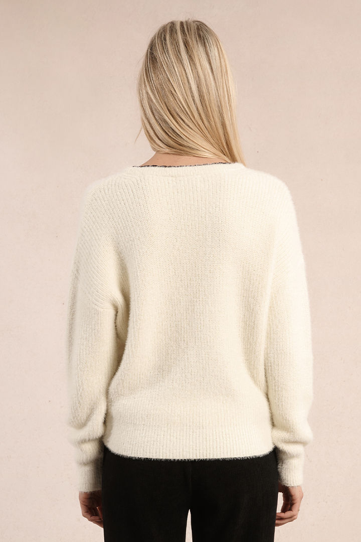 Miniature : MOLLY BRACKEN PULL ECRU  E1190DN