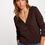 Miniature : MORGAN MENTHI Gilet manches longues marron foncé femme