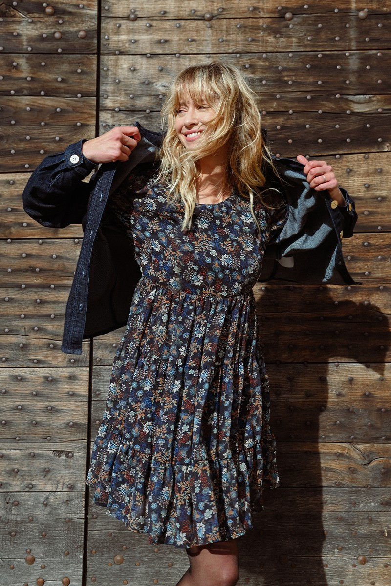 Miniature : MOLLY BRACKEN ROBE PATINEUSE IMPRIMÉE FLEURS  N263CN